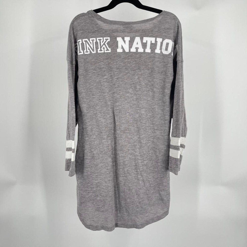 Y2K Victoria's Secret‎ Pink Nation Top Shirt Preppy Sporty Striped Oversized S